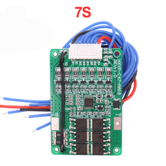Mạch sạc bảo vệ pin lithium 4S/5S/6S/7S MA18 dòng xả 18A cổng ra dây có tản nhiệt