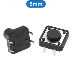 (20 Cái) Nút nhấn 12x12mm 4 chân cắm đứng cao 4.3 - 20mm