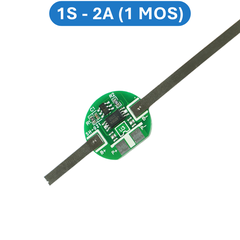 Mạch bảo vệ hàn đầu pin Lithium 1S 3.7V 2 - 4.5A (1 - 3 MOS) có hàn kẽm sẵn ( PCB tròn)