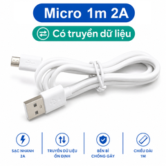 Dây cáp sạc truyền dữ liệu dòng 2A cổng type C / Micro B giá rẻ