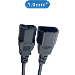 Dây nối nguồn AC 1.5m đực - cái, dây đồng nguyên chất