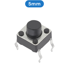 (20 Cái) Nút nhấn 6x6mm 4 chân cắm DIP cao 4.3 - 15mm