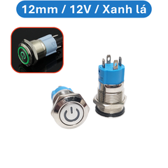 Nút nhấn chống nước đầu bằng ( Nhấn Giữ - Khóa ) lỗ khoét 12mm/16mm/19mm/22mm