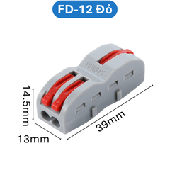 (2 Cái) Cút nối dây điện nhanh chiu nhiệt nhiều cổng FD