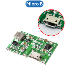 Mạch sạc pin 1S 18650 J5019 dùng IC TC4056 tích hợp mạch tăng áp 2A từ 5V lên 18V