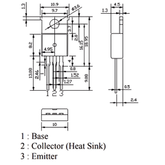Transistor BJT NPN H1061, D880Y, TIP31, TIP41… chân cắm TO-220