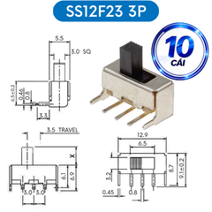 Công tắc trượt, công tắc slide chân cắm chỉnh ngang hàn PCB