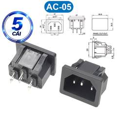 Đầu nối nguồn, jack cắm AC hàn dây chịu tải tốt cho máy móc thiết bị điện