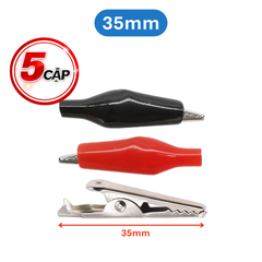 Kẹp cá sấu 1 cặp đỏ đen 5A