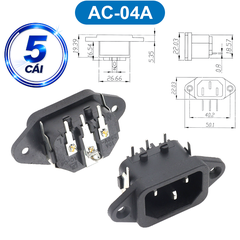 Đầu nối nguồn, jack cắm AC hàn dây chịu tải tốt cho máy móc thiết bị điện