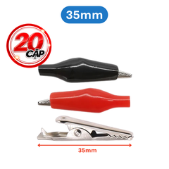 Kẹp cá sấu 1 cặp đỏ đen 5A