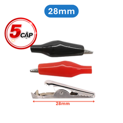 Kẹp cá sấu 1 cặp đỏ đen 5A