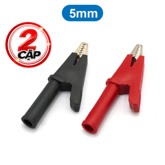 Kẹp cá sấu 30A vỏ cao su 1 cặp (đỏ+ đen)