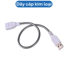 Đèn Led siêu sáng 5V, cáp kim loại, cáp on off