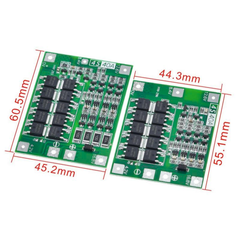 Mạch sạc bảo vệ pin Lithium 3S/4S 40A 60A 18650 BMS 11.1V 12.6V/14.8V 16.8V