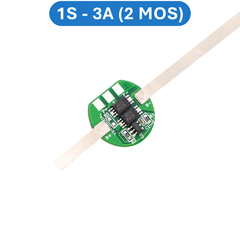 Mạch bảo vệ hàn đầu pin Lithium 1S 3.7V 2 - 4.5A (1 - 3 MOS) có hàn kẽm sẵn ( PCB tròn)