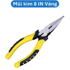 Kìm cắt dây, mũi kim, đầu bằng loại lớn SUPER đen vàng