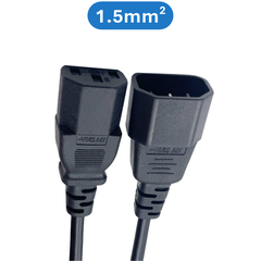 Dây nối nguồn AC 1.5m đực - cái, dây đồng nguyên chất