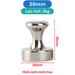 Nam châm núm inox đính bảng