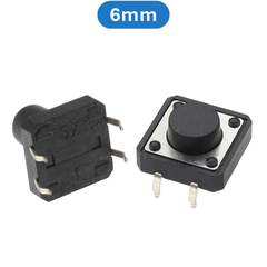(20 Cái) Nút nhấn 12x12mm 4 chân cắm đứng cao 4.3 - 20mm