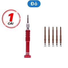 Tua vít 5 đầu sửa chữa điện thoại đa năng (5 đầu vít để trong thân tua vít)
