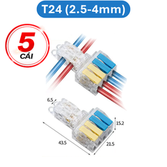 Cút nối dây điện nhanh chữ T 32A Cho dây 0.5 - 5mm2