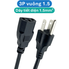 Dây nguồn AC 1.5m đồng nguyên chất  thông dụng cho máy tính, laptop, nồi cơm…