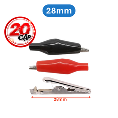 Kẹp cá sấu 1 cặp đỏ đen 5A