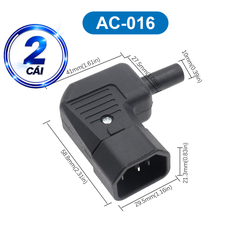 Đầu nối nguồn AC tải 10A vặn vít dây chịu tải tốt cho máy móc thiết bị điện