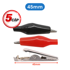 Kẹp cá sấu 1 cặp đỏ đen 5A