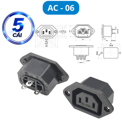 Đầu nối nguồn, jack cắm AC hàn dây chịu tải tốt cho máy móc thiết bị điện