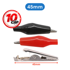 Kẹp cá sấu 1 cặp đỏ đen 5A