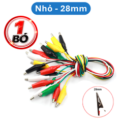 Bó 10 sợi dây kẹp cá sấu 2 đầu nhiều màu dài 50cm