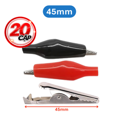 Kẹp cá sấu 1 cặp đỏ đen 5A