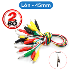 Bó 10 sợi dây kẹp cá sấu 2 đầu nhiều màu dài 50cm