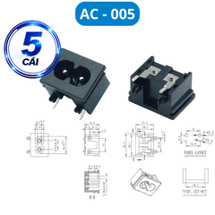 Đầu nối nguồn, jack cắm AC hàn dây chịu tải tốt cho máy móc thiết bị điện