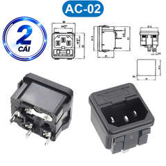 Đầu nối nguồn, jack cắm AC hàn dây chịu tải tốt cho máy móc thiết bị điện