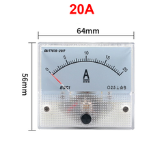 Ampe kế kim hiển thị dòng điện DC 1mA - 20A