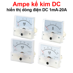 Ampe kế kim hiển thị dòng điện DC 1mA - 20A