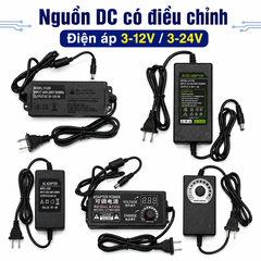 Nguồn DC điều chỉnh, Adapter có chỉnh điện áp đầu ra 12-24V tiện lợi