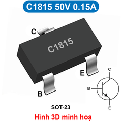 (5 con) Transistor BJT NPN C1815 / SS8050 / MMBT3904 / … chân dán SOT-23