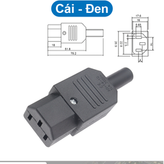 Đầu nối nguồn AC vặn vít dây chịu tải tốt cho máy móc thiết bị điện