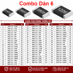 Gói nhiều loại điện trở cắm, điện trở dán cho anh em thợ cần đủ loại