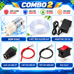 Bơm nước R365 12V cho hồ cá, bơm tưới cây, mô hình Stem