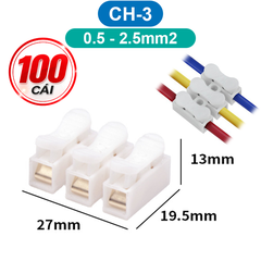 Cút nối, đầu nối nhanh dây điện CH-2/CH-3
