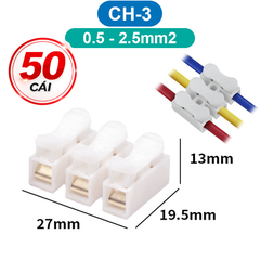 Cút nối, đầu nối nhanh dây điện CH-2/CH-3