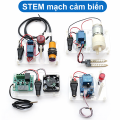 Bộ STEM cho học sinh cấp 2, cảm biến nhiệt độ, độ ẩm, ánh sáng, rung