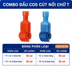 Combo Đầu Cos Dây Điện Nhiều Loại - Chọn Loại Combo