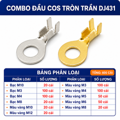 Combo Đầu Cos Dây Điện Nhiều Loại - Chọn Loại Combo