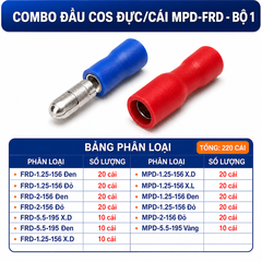 Combo Đầu Cos Đực Cái MPD FRD Nhiều Kích Thước - Chọn Bộ Combo